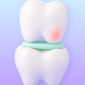 Icono 3D de hisonrisa de un diente con dolor al morder.