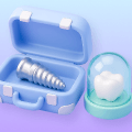 3D icon representing whether implant treatment can be done in one trip.