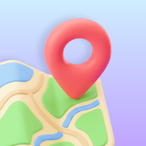Ilustración de un pin sobre un mapa para la ubicación de la clínica.