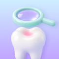Dental diagnostic review icon.