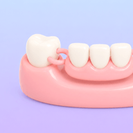 Support teeth and gums icon for planning a removable partial denture.
