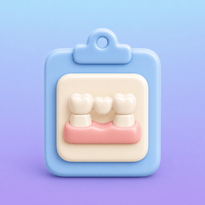 Icon of a fixed dental bridge candidacy plan.
