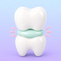 Tooth biting pain icon for root canal evaluation.